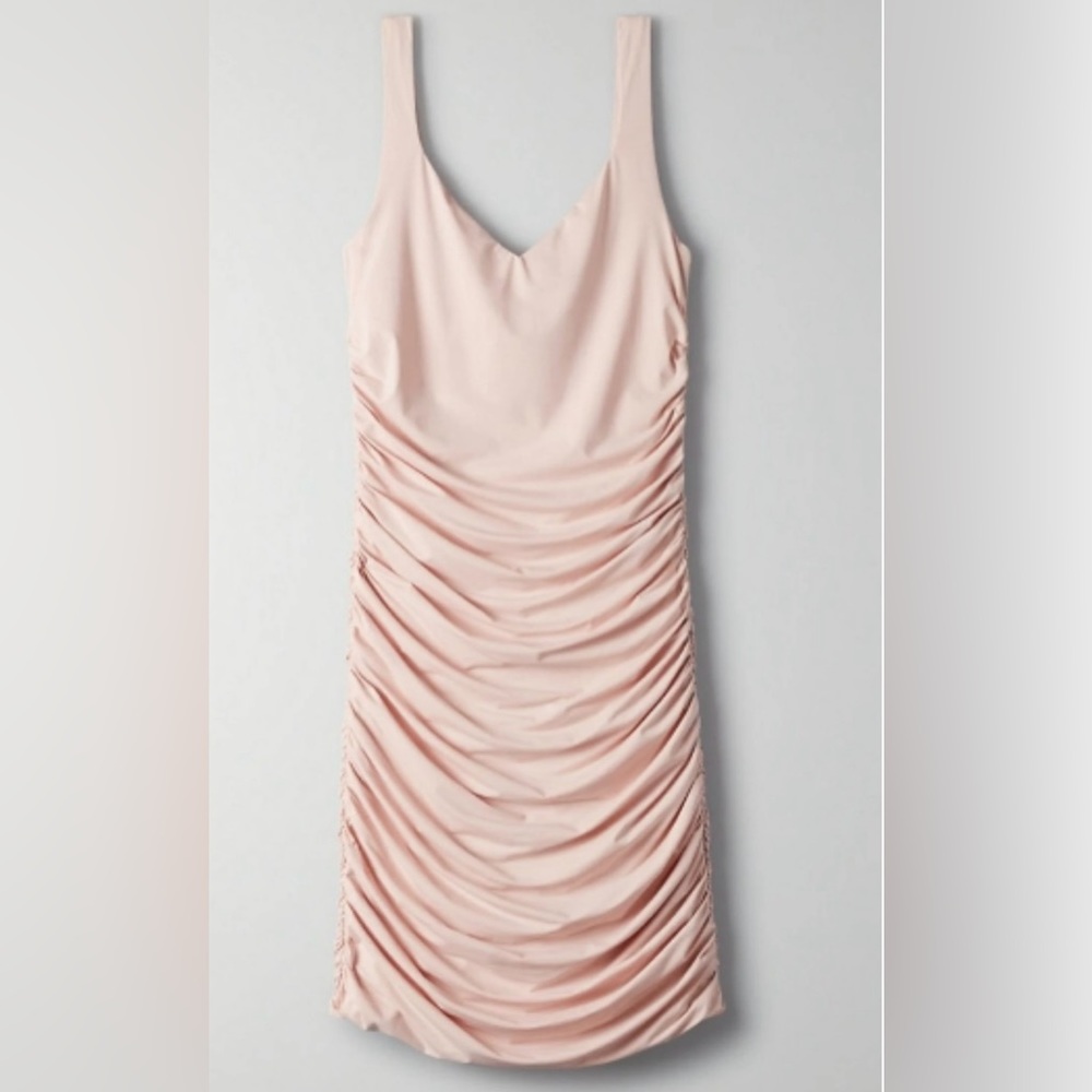 Aritzia TEN BY BABATON Sparkle Dress Rose Quartz XS